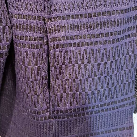 Chico's black and blue geometric zipper front jacket - Picture 5 of 9